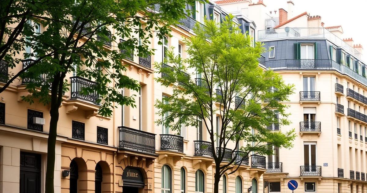 Rue parisienne haussmannienne avec panneaux À louer illustrant le marché locatif français 2026